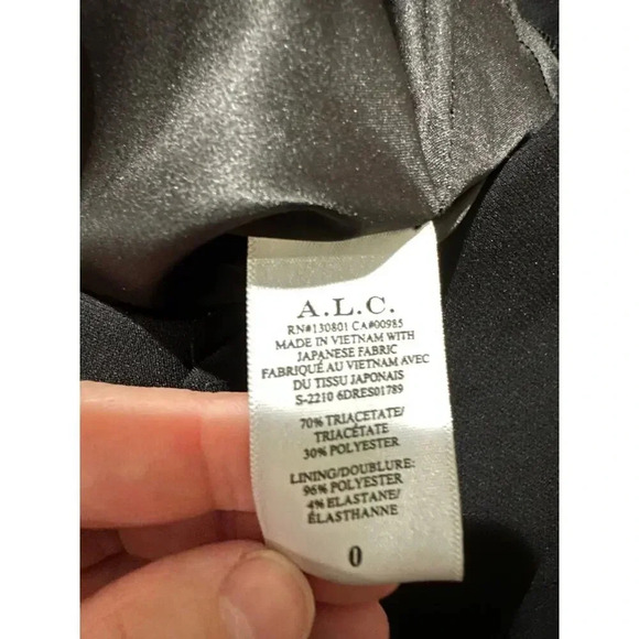 NWT A.L.C Elizabeth Strapless Midi Dress In Black | Size 0‎ - Picture 8 of 9